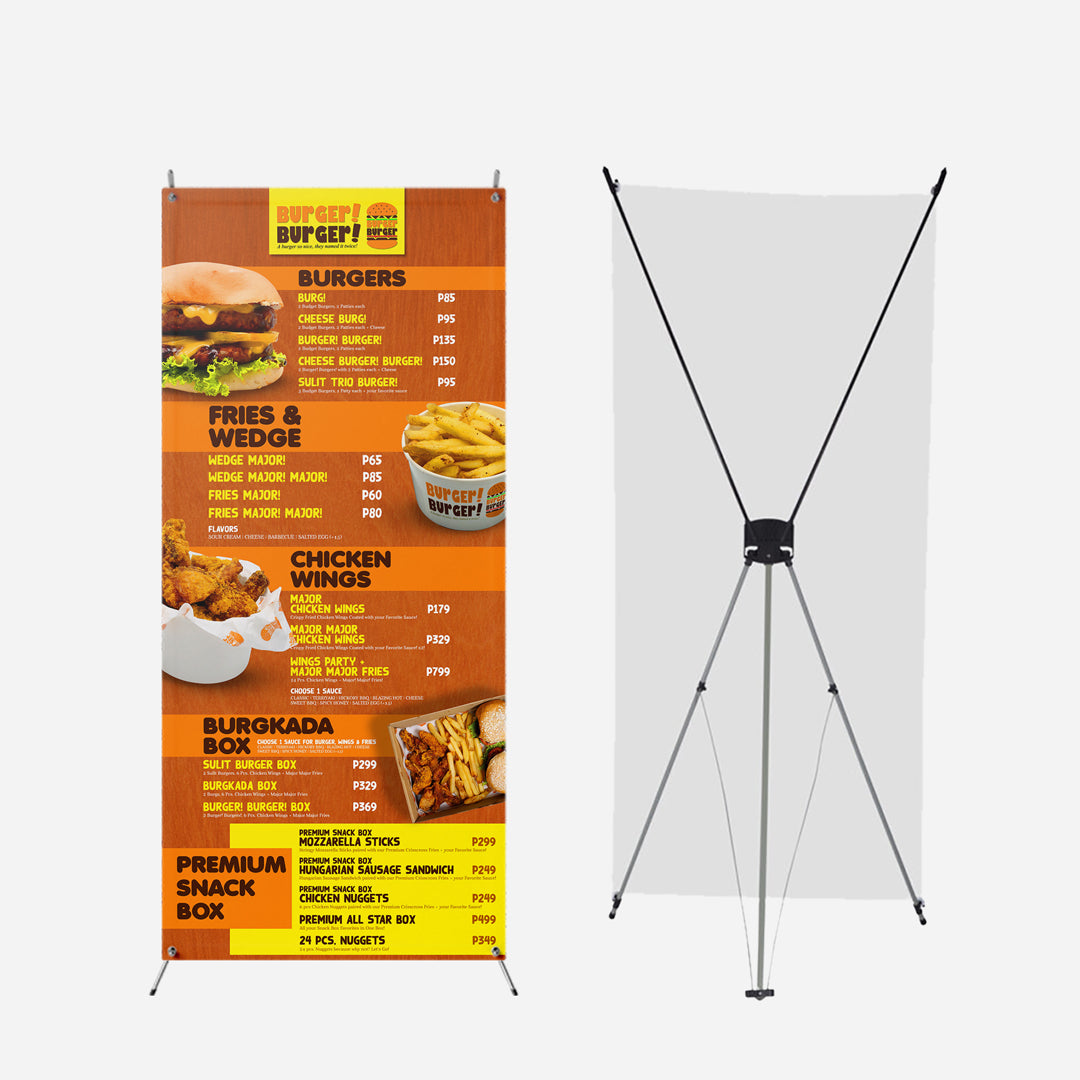 Custom X Stand Banner Display, Premium X-Stand Banners for indoor and outdoor use, Ready to use