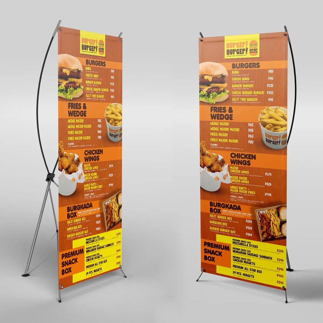 Custom X Stand Banner Display, Premium X-Stand Banners for indoor and outdoor use, Ready to use