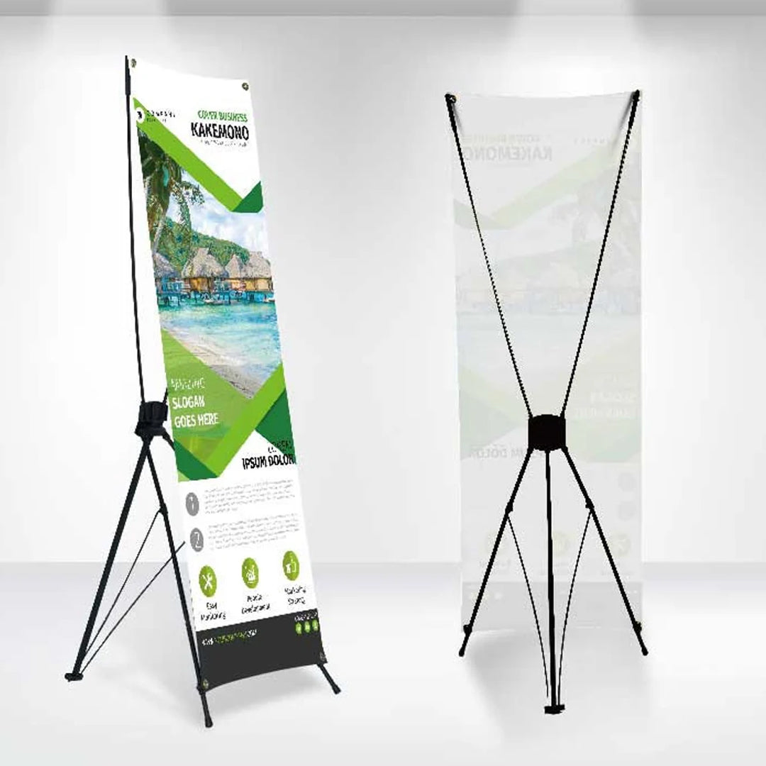 Custom X Stand Banner Display, Premium X-Stand Banners for indoor and outdoor use, Ready to use