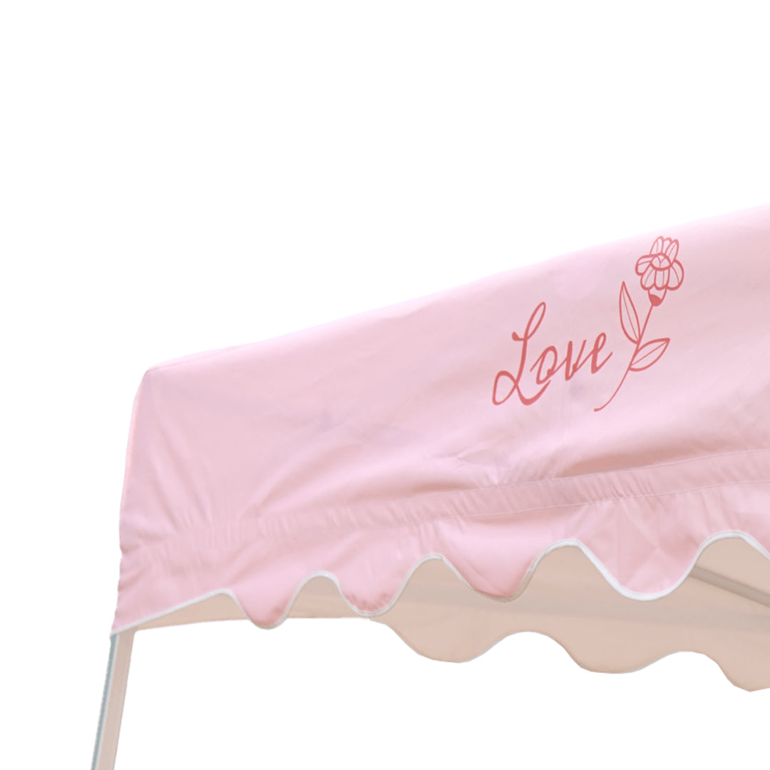 10x10 Tent with Scalloped Valances and Curtains
