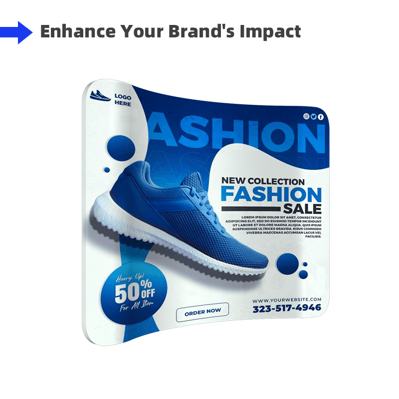 Custom Curved Tension Fabric Display