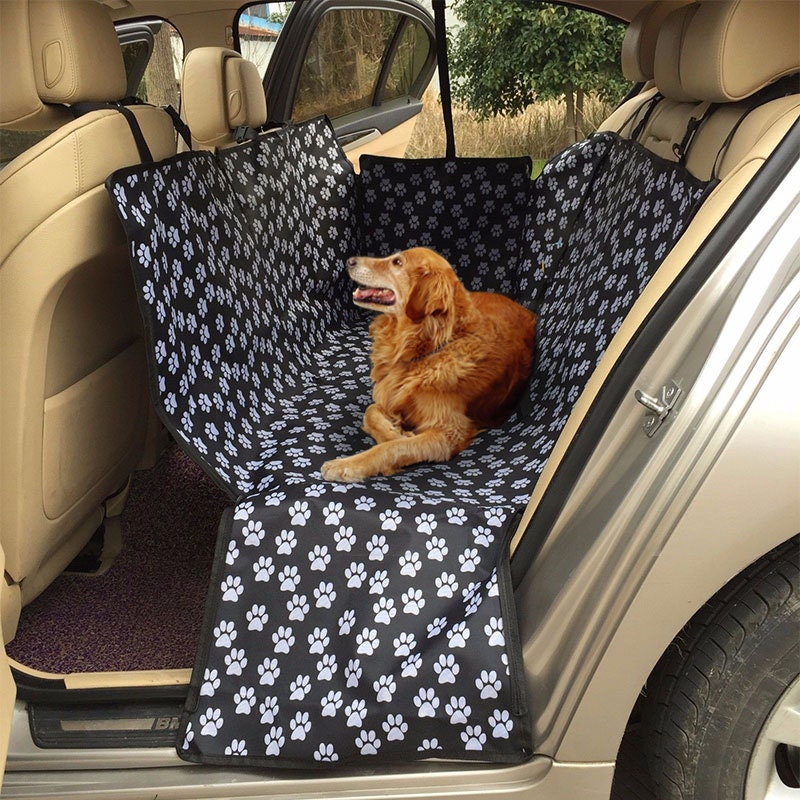 Pet Seat Cover Cars, Paw Printed Dog Waterproof & Portable Car Seat Cover , Easy to clean, Size- 205x145cm