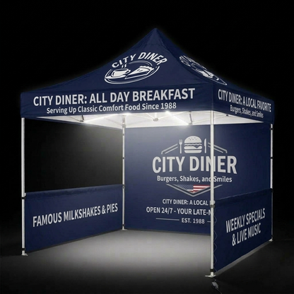 10x10 LED Custom Canopy Tent