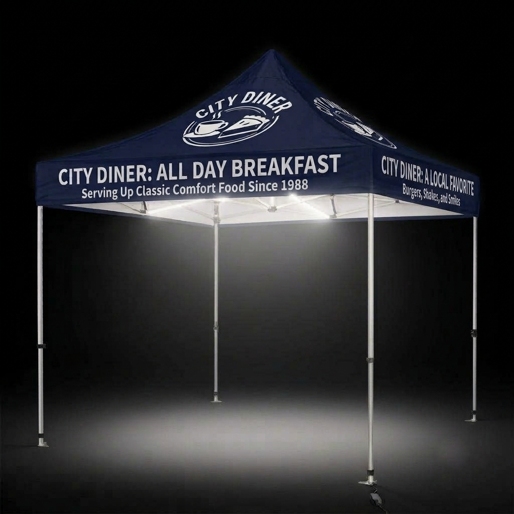 10x10 LED Custom Canopy Tent