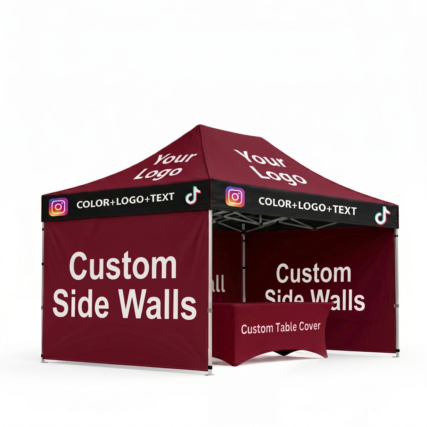 Canopy + Backwalls (3) + Table Cover
