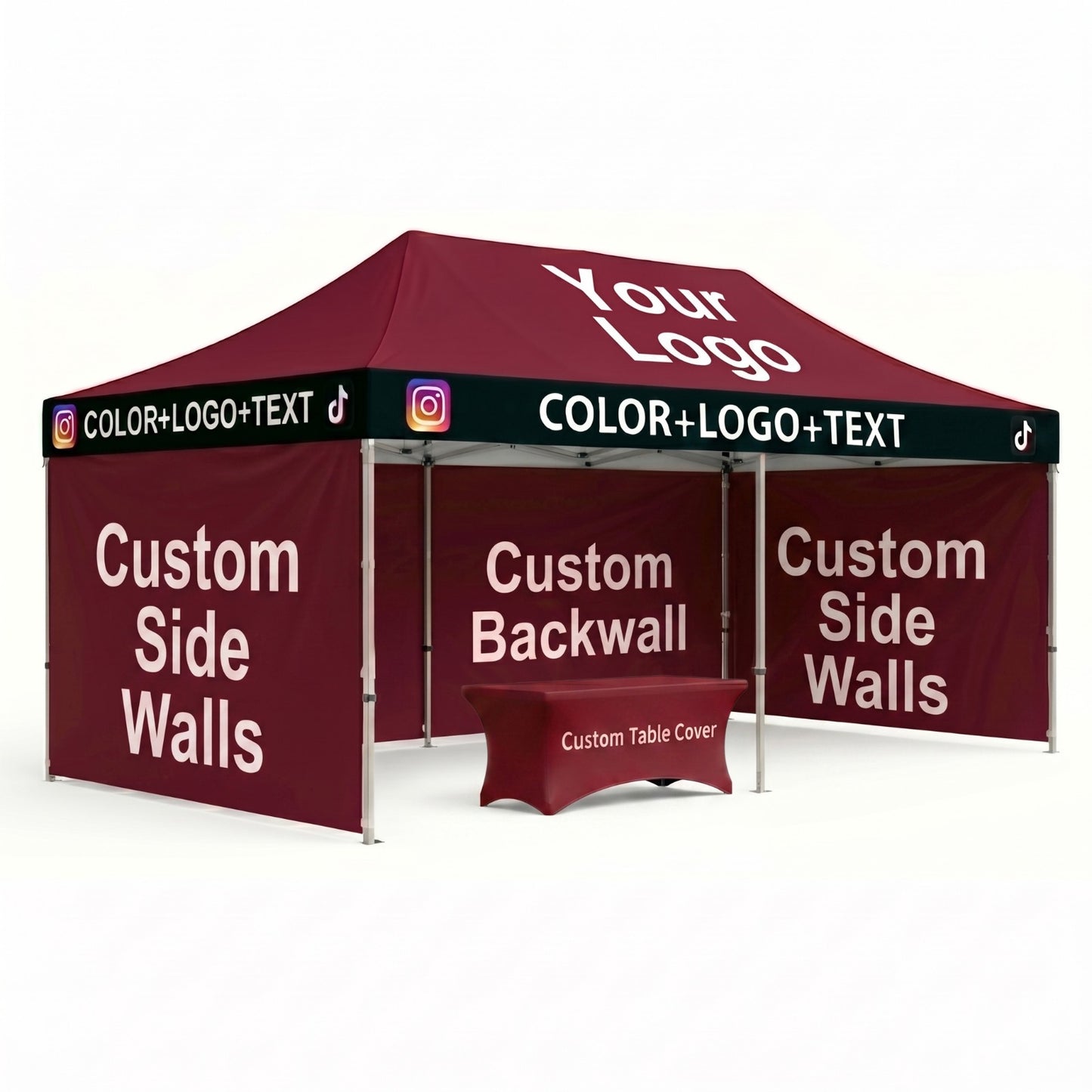 Canopy + Backwalls (3) + Table Cover