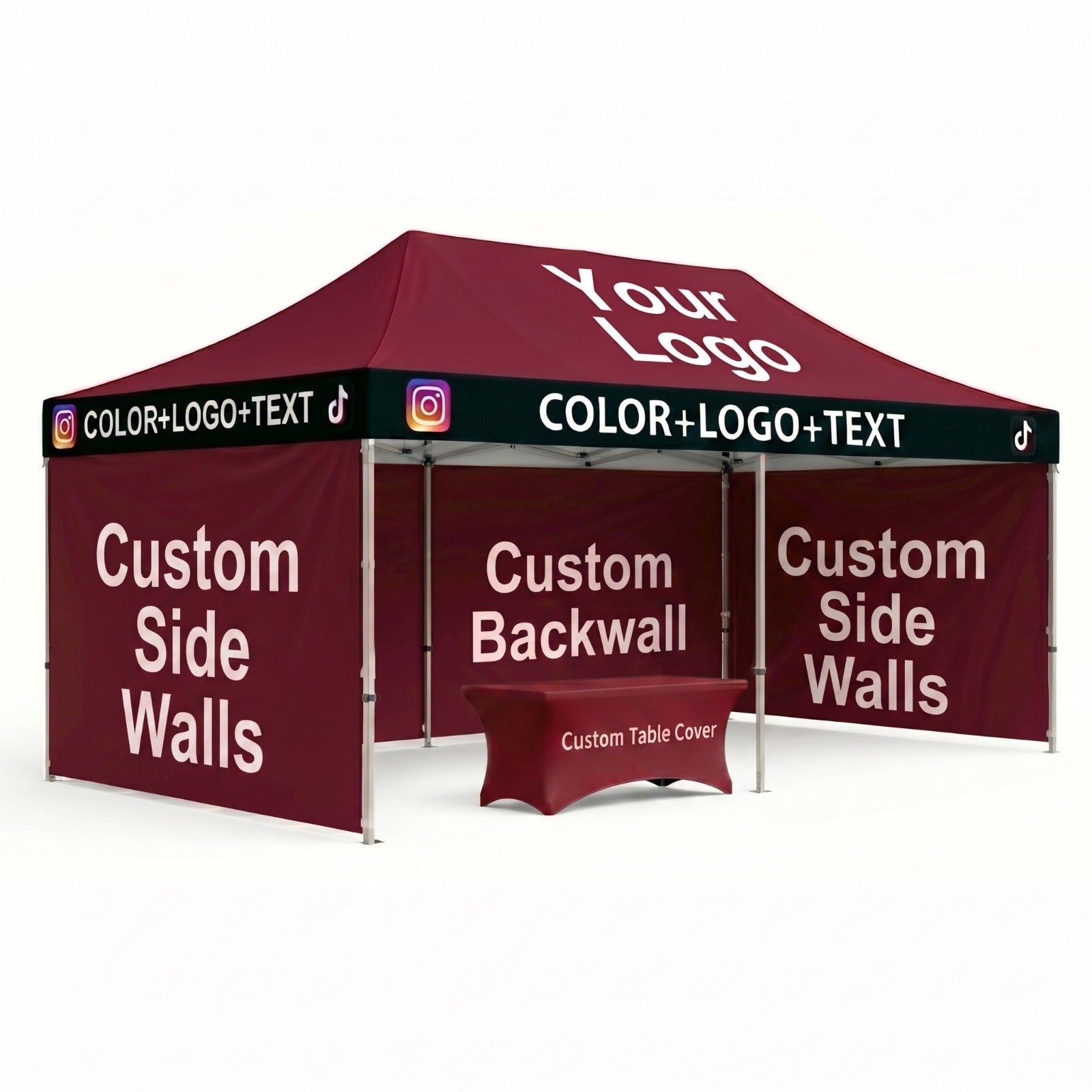 Canopy + Backwalls (3) + Table Cover