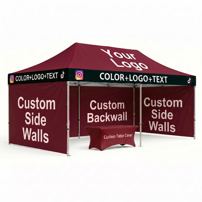 Canopy + Backwalls (3) + Table Cover