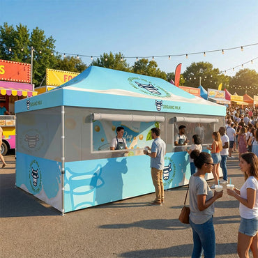 10x20 Custom Food Vendor Full Tent