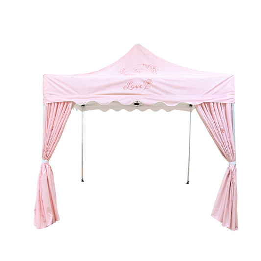 10x10 Tent with Scalloped Valances and Curtains