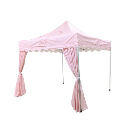 10x10 Tent with Scalloped Valances and Curtains