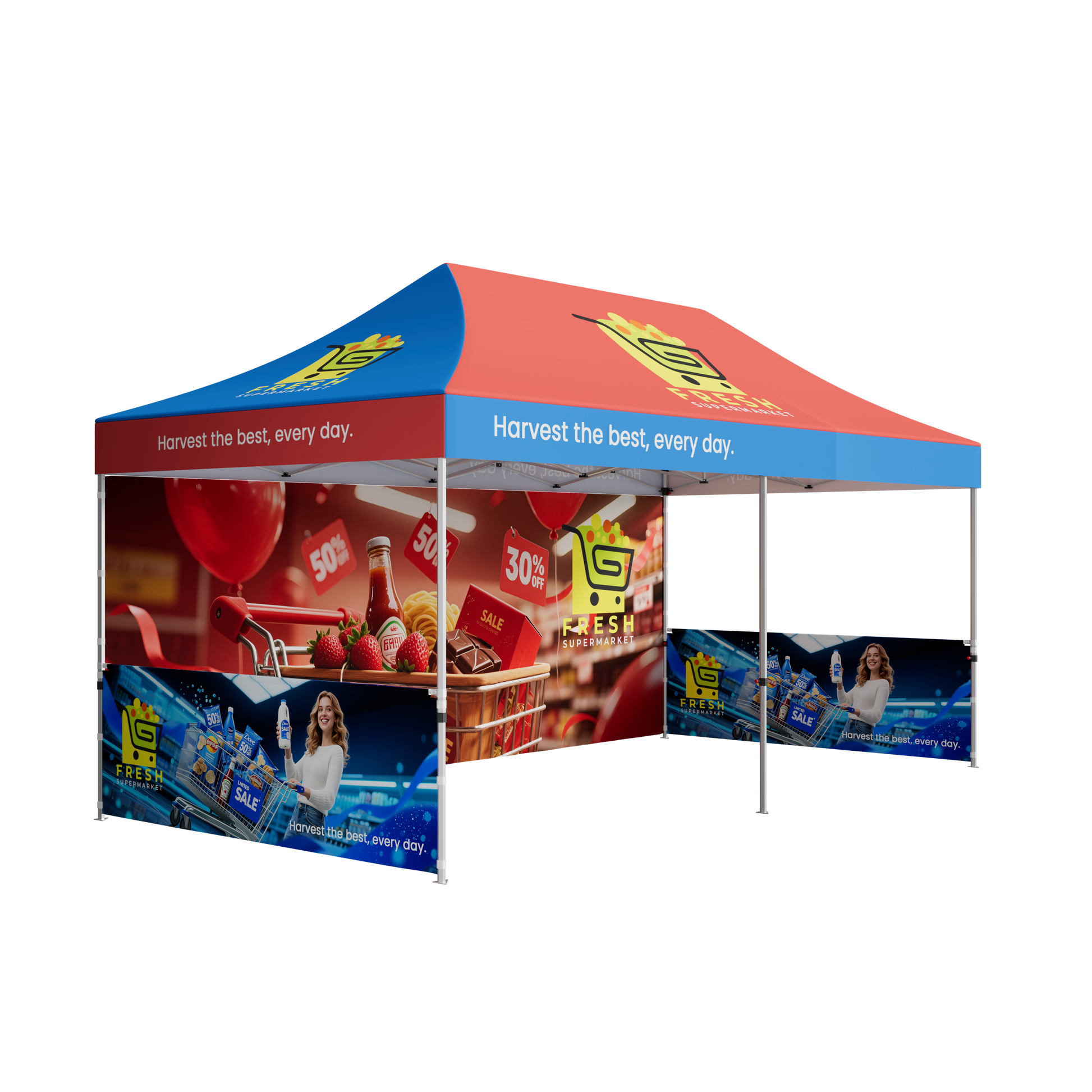custom canopy tent 10x20 10x20 Custom Canopy Tent Package – Make My Banners™