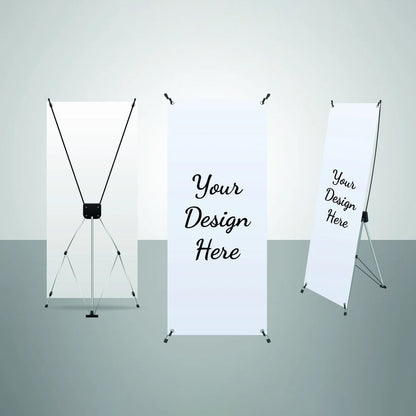 Custom X Stand Banner Display, Premium X-Stand Banners for indoor and outdoor use, Ready to use