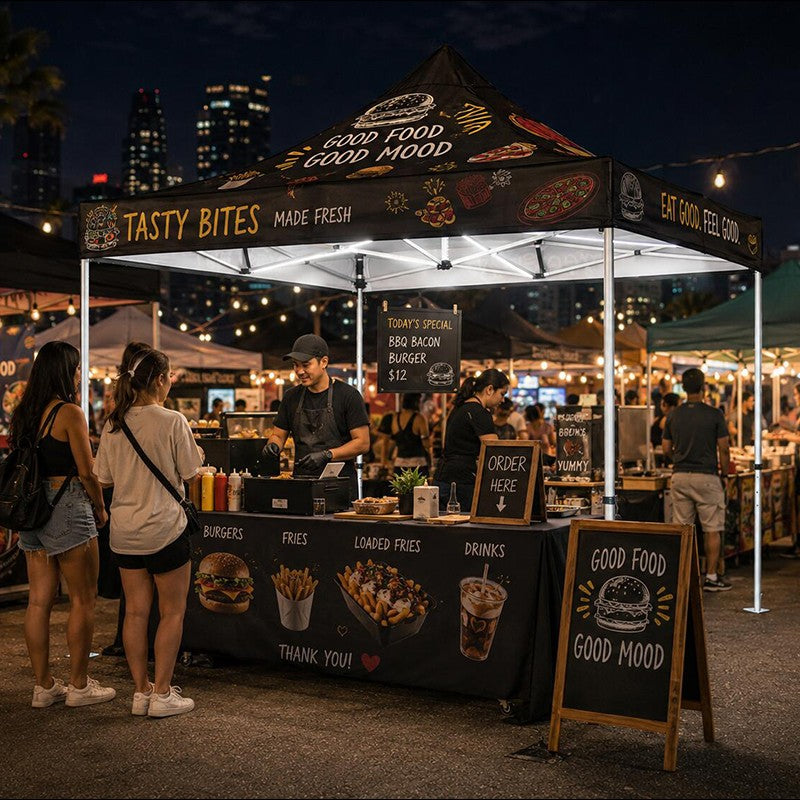 10x10 LED Custom Canopy Tent