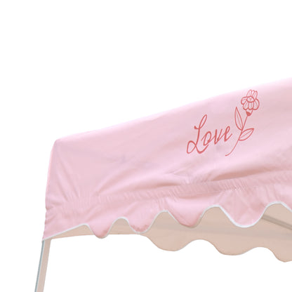 10x10 Tent with Scalloped Valances and Curtains
