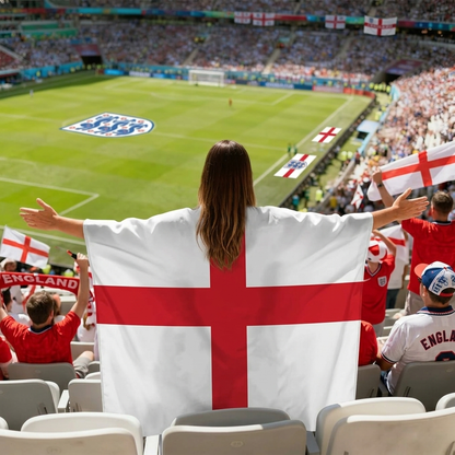 England Flag Body Cape with Sleeves