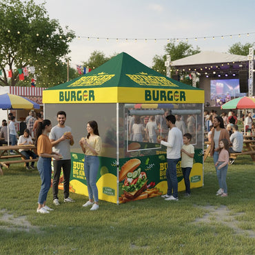 10x10 Custom Food Booth Full Tent