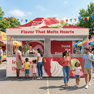 10x15 Custom Food Vendor Full Tent
