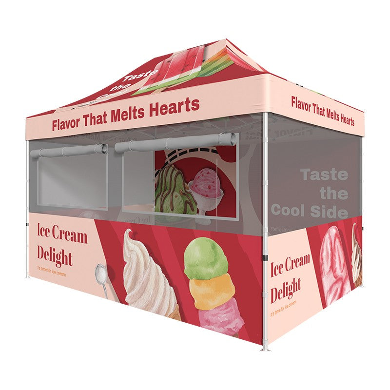 10x15 Custom Food Vendor Full Tent