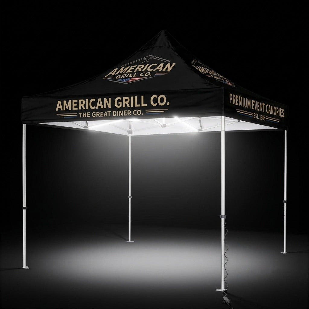 10x10 LED Custom Canopy Tent