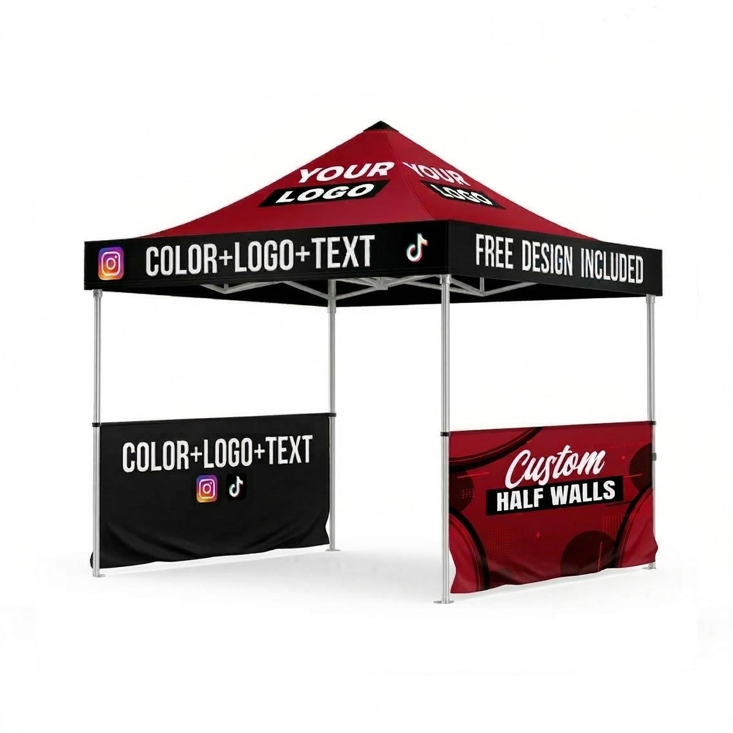 10x10 Custom Canopy Tent Package