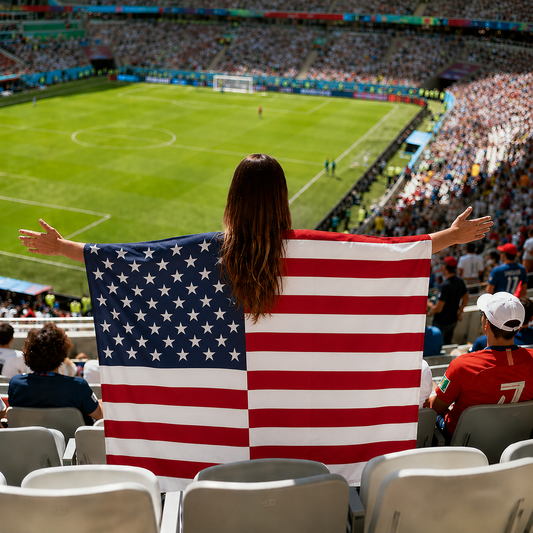 USA Flag Body Cape with Sleeves