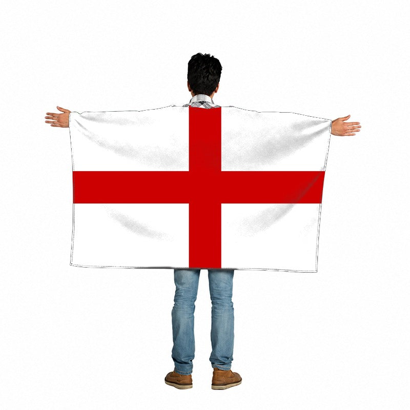 England Flag Body Cape with Sleeves