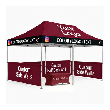 Canopy + Half Walls (3) + Table Cover