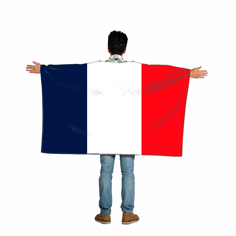 France Flag Body Cape with Sleeves