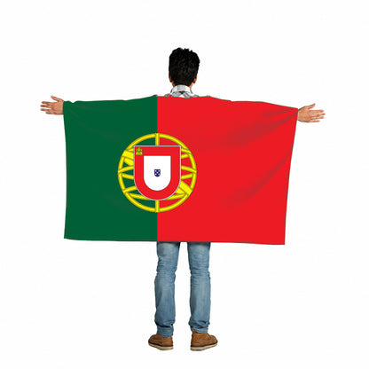 Portugal Flag Body Cape with Sleeves