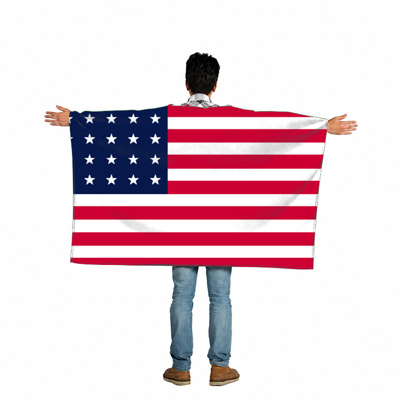 USA Flag Body Cape with Sleeves