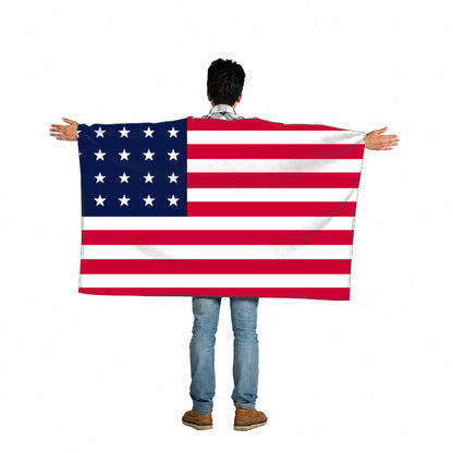 USA Flag Body Cape with Sleeves