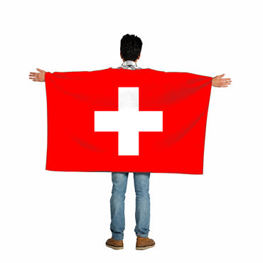 Switzerland Flag Body Cape with Sleeves