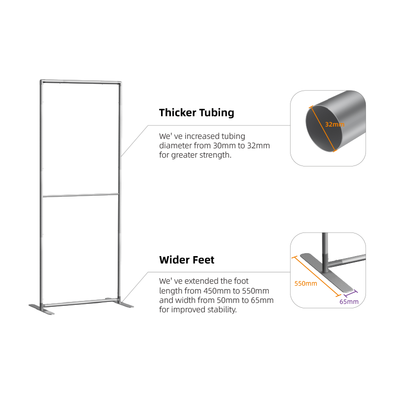 Fabric Banner with Stand (Square Corners)